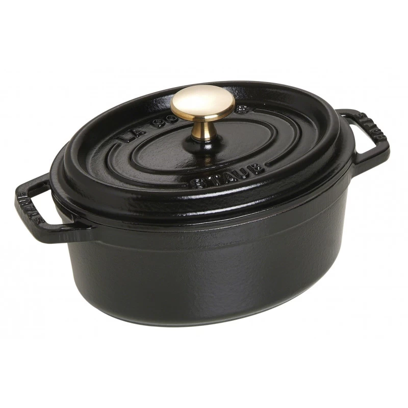 Staub Oval Cocotte 17 Cm, Black 40509-482-0 3 Staub Oval Cocotte 17 Cm, Black 40509-482-0