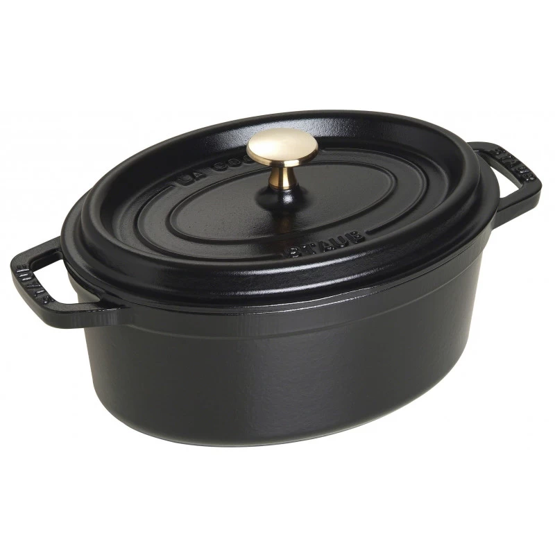 Staub Oval Cocotte 23 Cm, Black 40500-231-0 3 Staub Oval Cocotte 23 Cm, Black 40500-231-0
