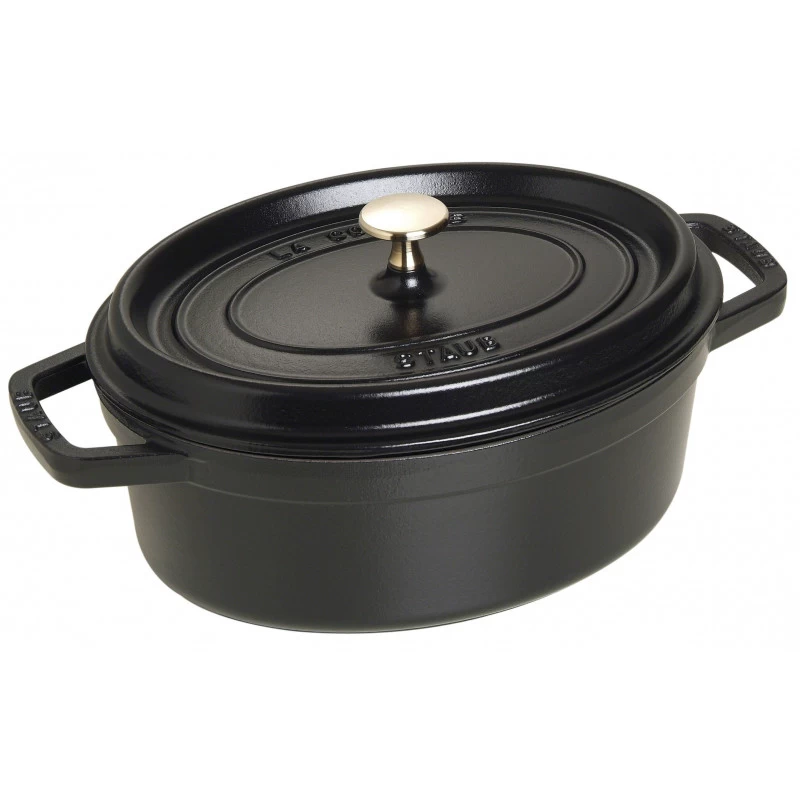 Staub Oval Cocotte 27 Cm, Black 40500-271-0 3 Staub Oval Cocotte 27 Cm, Black 40500-271-0