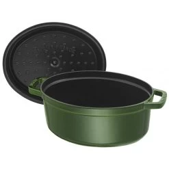 Staub Oval Cocotte 33 Cm, Basil 40509-691-0 7 Staub Oval Cocotte 33 Cm, Basil 40509-691-0 -Staub Shop staub oval cocotte 33 cm basil 40509 691 0 2