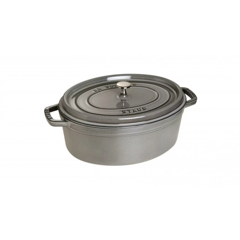 Staub Oval Cocotte 33 Cm, Grey 40509-324-0 3 Staub Oval Cocotte 33 Cm, Grey 40509-324-0