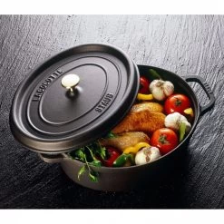 Staub Oval Cocotte 37 Cm, Black 40506-370-0 -Staub Shop staub oval cocotte 37 cm black 40506 370 0 3