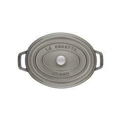 Staub Oval Cocotte 37 Cm, Graphite Grey 40509-369-0 -Staub Shop staub oval cocotte 37 cm graphite grey 40509 369 0 1