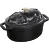 Staub Oval Cocotte Piggy 17 Cm, Black 40500-171-0 1 Staub Oval Cocotte Piggy 17 Cm, Black 40500-171-0 -Staub Shop staub oval cocotte piggy 17 cm black 40500 171 0