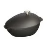 Staub Oval Mussel Pot 25 Cm, Black 40509-494-0 -Staub Shop staub oval mussel pot 25 cm black 40509 494 0