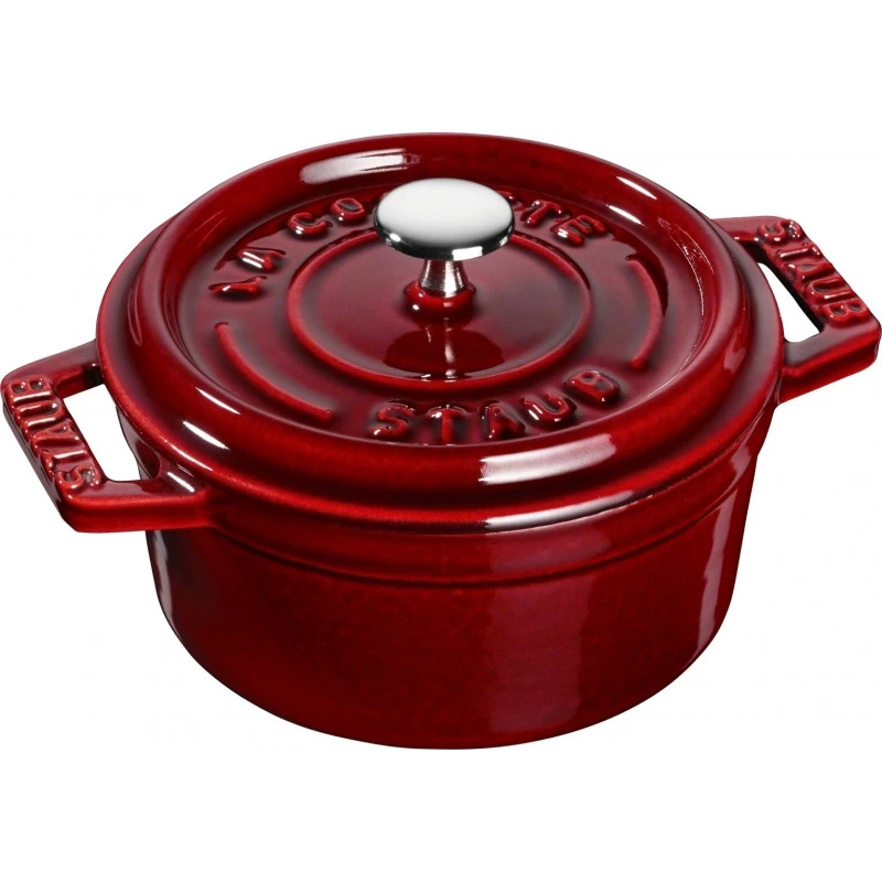 Staub Round Cocotte 10 Cm, Grenadine Red 40509-805-0 3 Staub Round Cocotte 10 Cm, Grenadine Red 40509-805-0