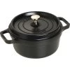 Staub Round Cocotte 22 Cm, Black 40509-305-0 -Staub Shop staub round cocotte 22 cm black 40509 305 0