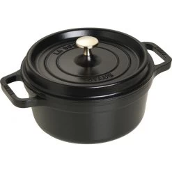 Staub Round Cocotte 22 Cm, Black 40509-305-0