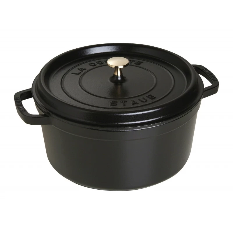 Staub Round Cocotte 28 Cm, Black 40500-281-0 3 Staub Round Cocotte 28 Cm, Black 40500-281-0