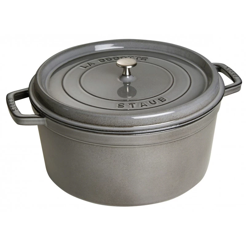 Staub Round Cocotte 30 Cm, Graphite Grey 40509-862-0 3 Staub Round Cocotte 30 Cm, Graphite Grey 40509-862-0