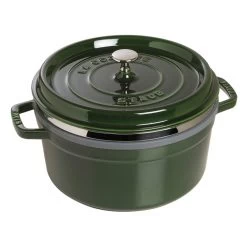 Staub Round Cocotte With Steamer 26 Cm, Basil 40510-603-0