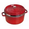 Staub Round Cocotte With Steamer 26 Cm, Cherry 40510-601-0 -Staub Shop staub round cocotte with steamer 26 cm cherry 40510 601 0