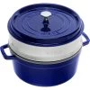 Staub Round Cocotte With Steamer 26 Cm, Dark Blue 40510-604-0 1 Staub Round Cocotte With Steamer 26 Cm, Dark Blue 40510-604-0 -Staub Shop staub round cocotte with steamer 26 cm dark blue 40510 604 0