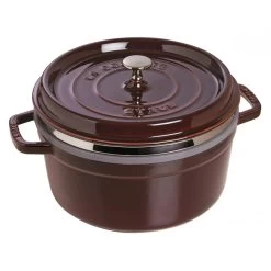 Staub Round Cocotte With Steamer 26 Cm, Grenadine Red 40510-600-0