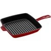 Pan Staub Square Grill 26 Cm, Cherry 40501-110-0 -Staub Shop staub square grill pan 26 cm cherry 40501 110 0