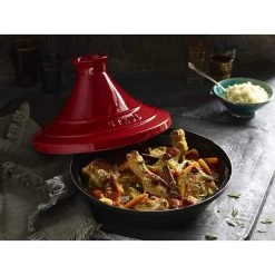 Staub Tajine Round 28 Cm, Cherry 40510-327-0 -Staub Shop staub tajine round 28 cm cherry 40510 327 0 2