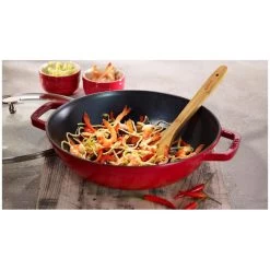 Pan Staub Wok 30 Cm, Cherry 40511-345-0 -Staub Shop staub wok pan 30 cm cherry 40511 345 0 1