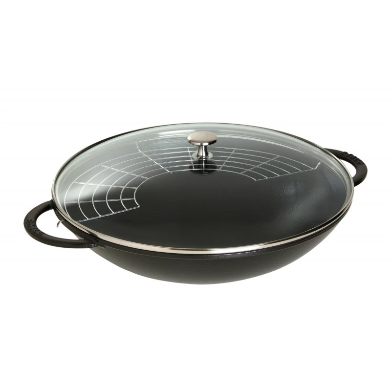 Pan Staub Wok 37 Cm, Black 40509-398-0 2 Pan Staub Wok 37 Cm, Black 40509-398-0