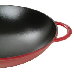 Pan Staub Wok 37 Cm, Cherry 40509-898-0 -Staub Shop staub wok pan 37 cm cherry 40509 898 0 1