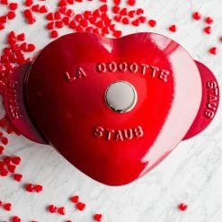Staub 1.75 Qt. Heart Cocotte/Dutch Oven | Cherry Red 12 Staub 1.75 Qt. Heart Cocotte/Dutch Oven | Cherry Red -Staub Shop staub heart cocottes 1